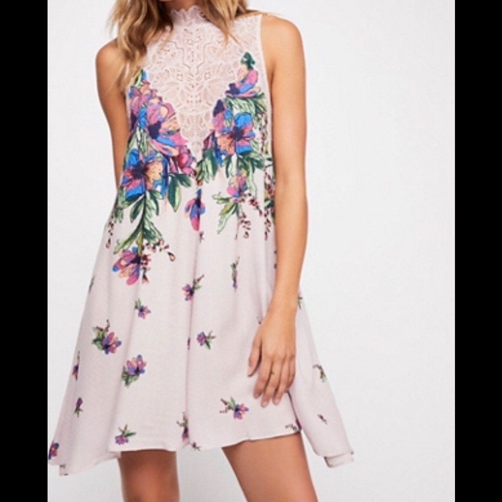 SALE, FREE PEOPLE MARSHA PRINTED SLIP